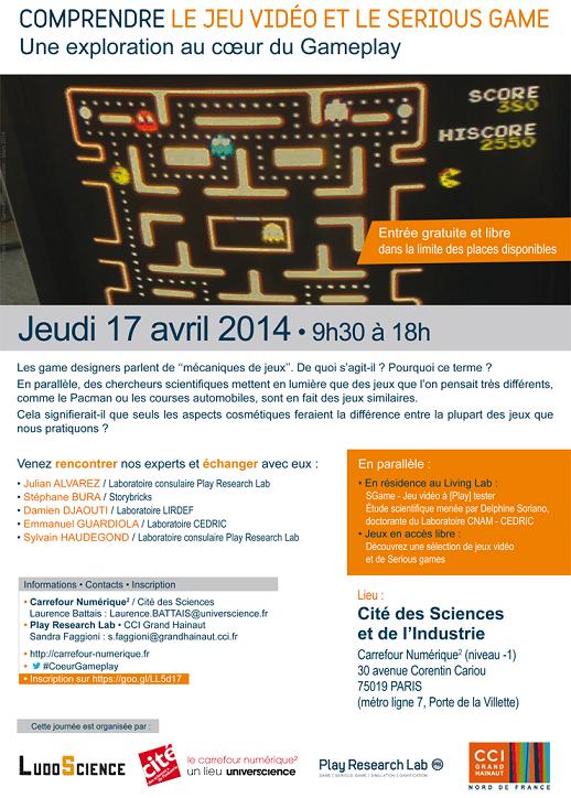 Symposium Gameplay à la cité des Sciences 17 avril 2014